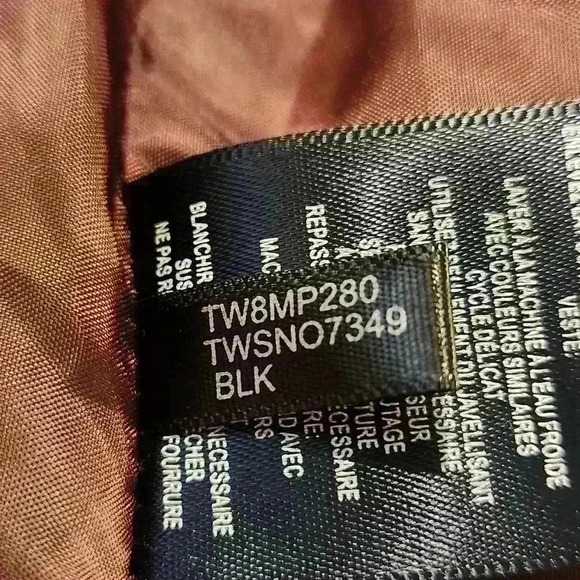 Tommy Hilfiger Faux-Fur-Trim Hooded Chevron Black Puffer Coat Size XS $245 - Picture 10 of 13